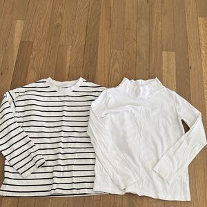 Zara Kids Long Sleeve Tees - Striped Black and White